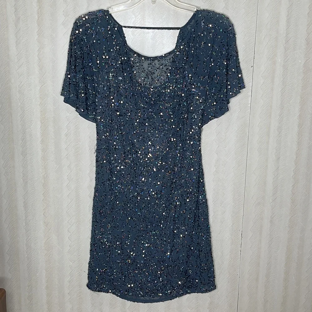AIDAN MATTIX Vintage Sequin cocktail Dress Size 4